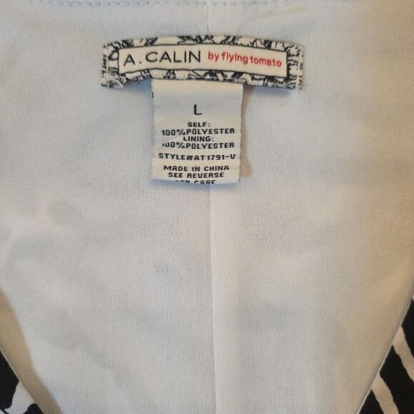 FLYING TOMATO Women's Zebra‎ Dolman Sleeve Peplum Top Size Large Retro Glamorous - Picture 5 of 7